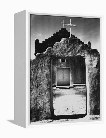 Church, Taos Pueblo, New Mexico, 1942, Taos Pueblo, Nm-Ansel Adams-Framed Premier Image Canvas