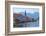 Church tower and houses on the Adriatic coast, Perast, Montenegro-Keren Su-Framed Photographic Print