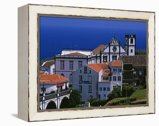 Church Tower Dominates the Town of Nordeste on the Island of Sao Miguel, Azores-William Gray-Framed Premier Image Canvas