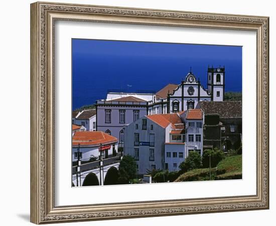 Church Tower Dominates the Town of Nordeste on the Island of Sao Miguel, Azores-William Gray-Framed Photographic Print