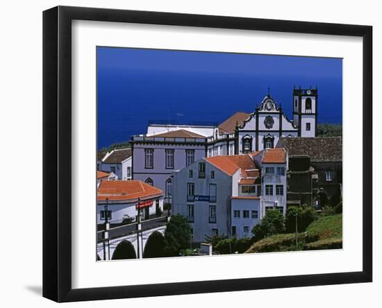 Church Tower Dominates the Town of Nordeste on the Island of Sao Miguel, Azores-William Gray-Framed Photographic Print