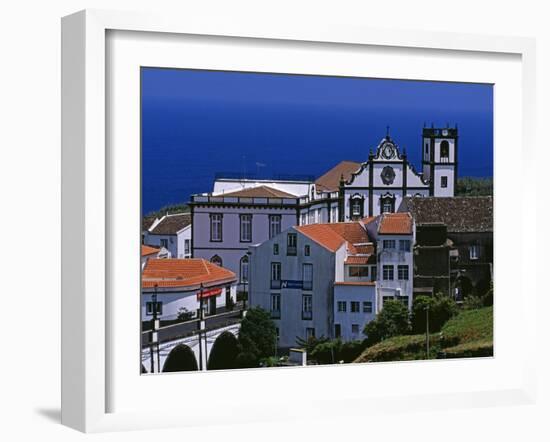 Church Tower Dominates the Town of Nordeste on the Island of Sao Miguel, Azores-William Gray-Framed Photographic Print