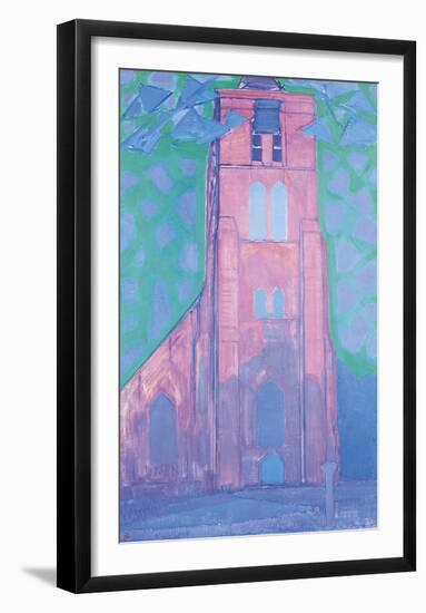 Church Tower in Zeeland-Piet Mondrian-Framed Premium Giclee Print