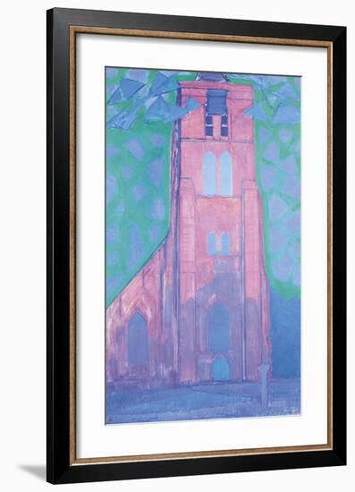 Church Tower in Zeeland-Piet Mondrian-Framed Premium Giclee Print