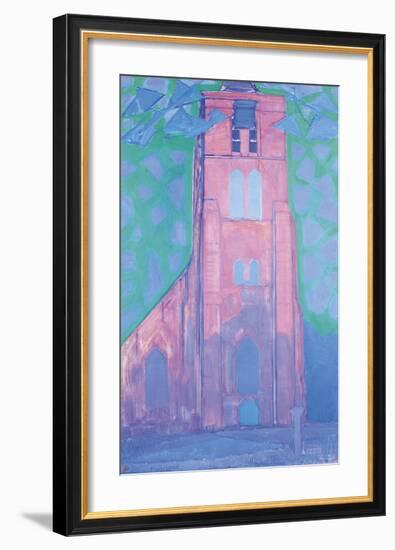 Church Tower in Zeeland-Piet Mondrian-Framed Premium Giclee Print