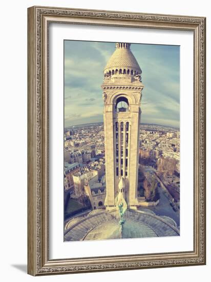 Church, Tower, Paris, France-Sebastien Lory-Framed Photographic Print