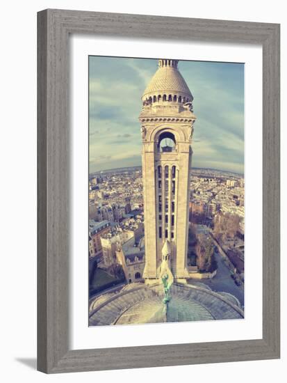 Church, Tower, Paris, France-Sebastien Lory-Framed Photographic Print