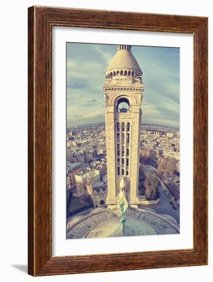 Church, Tower, Paris, France-Sebastien Lory-Framed Photographic Print