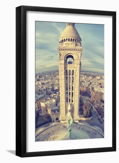 Church, Tower, Paris, France-Sebastien Lory-Framed Photographic Print