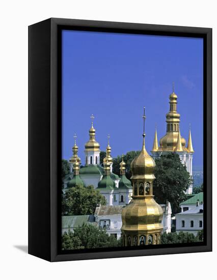 Church Towers, Kyiv-Pechersk Lavra, Kiev, Ukraine-Jon Arnold-Framed Premier Image Canvas