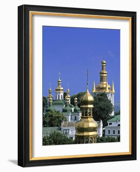 Church Towers, Kyiv-Pechersk Lavra, Kiev, Ukraine-Jon Arnold-Framed Photographic Print