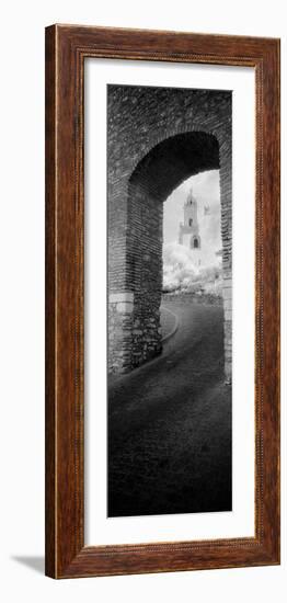 Church Viewed Through an Archway, Puerta Del Sol, Medina Sidonia, Cadiz, Andalusia, Spain-null-Framed Photographic Print