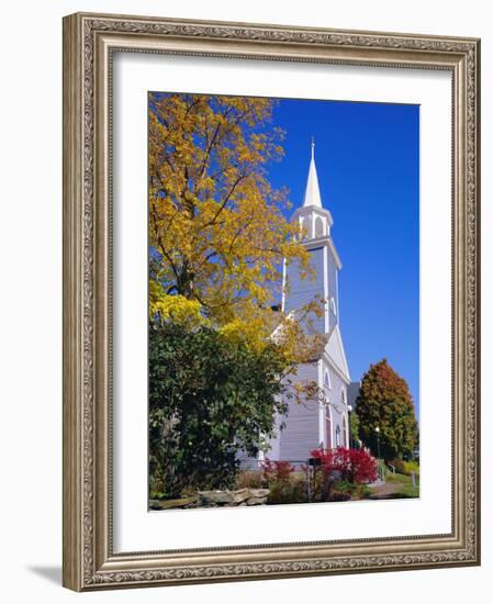Church, Wiscasset Village, Maine, New England, USA-Roy Rainford-Framed Photographic Print