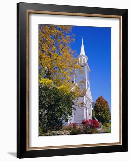 Church, Wiscasset Village, Maine, New England, USA-Roy Rainford-Framed Photographic Print