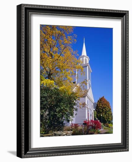 Church, Wiscasset Village, Maine, New England, USA-Roy Rainford-Framed Photographic Print