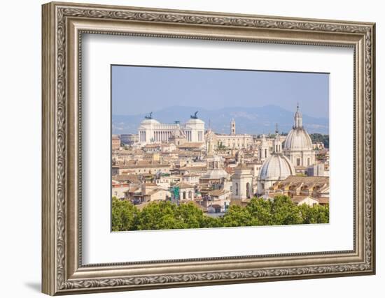 Churches and Domes of the Rome Skyline Showing Victor Emmanuel Ii Monument in the Distance, Rome-Neale Clark-Framed Photographic Print