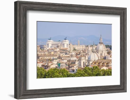 Churches and Domes of the Rome Skyline Showing Victor Emmanuel Ii Monument in the Distance, Rome-Neale Clark-Framed Photographic Print