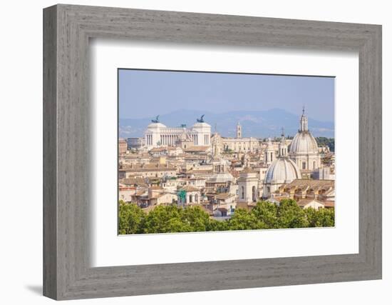 Churches and Domes of the Rome Skyline Showing Victor Emmanuel Ii Monument in the Distance, Rome-Neale Clark-Framed Photographic Print