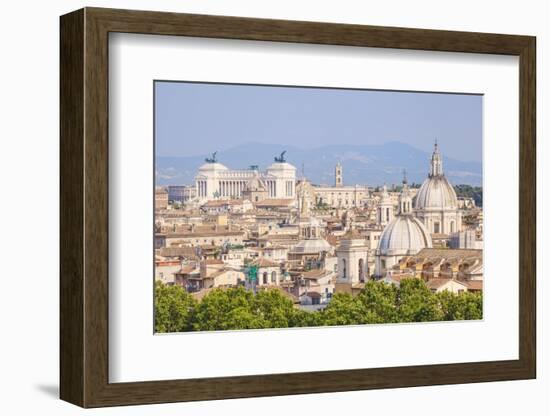 Churches and Domes of the Rome Skyline Showing Victor Emmanuel Ii Monument in the Distance, Rome-Neale Clark-Framed Photographic Print