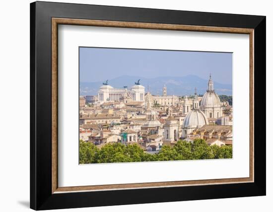 Churches and Domes of the Rome Skyline Showing Victor Emmanuel Ii Monument in the Distance, Rome-Neale Clark-Framed Photographic Print