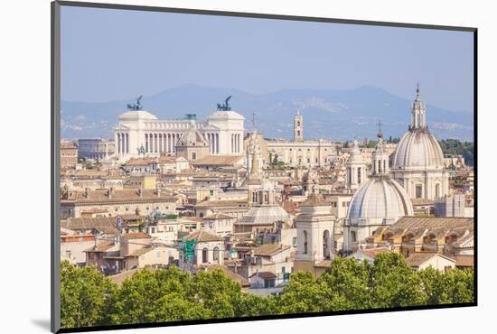 Churches and Domes of the Rome Skyline Showing Victor Emmanuel Ii Monument in the Distance, Rome-Neale Clark-Mounted Photographic Print