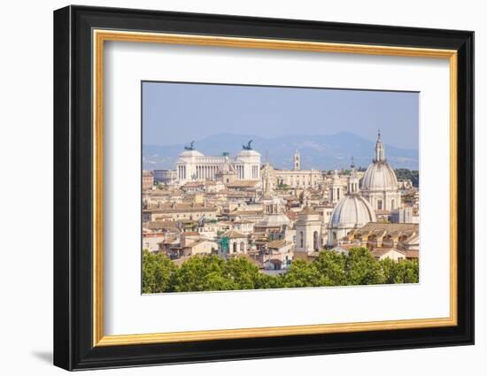 Churches and Domes of the Rome Skyline Showing Victor Emmanuel Ii Monument in the Distance, Rome-Neale Clark-Framed Photographic Print