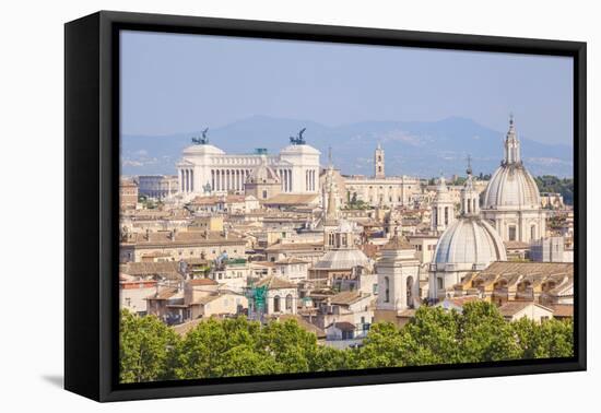 Churches and Domes of the Rome Skyline Showing Victor Emmanuel Ii Monument in the Distance, Rome-Neale Clark-Framed Premier Image Canvas