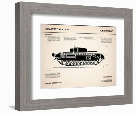 Churchill A22 Tank-Mark Rogan-Framed Premium Giclee Print