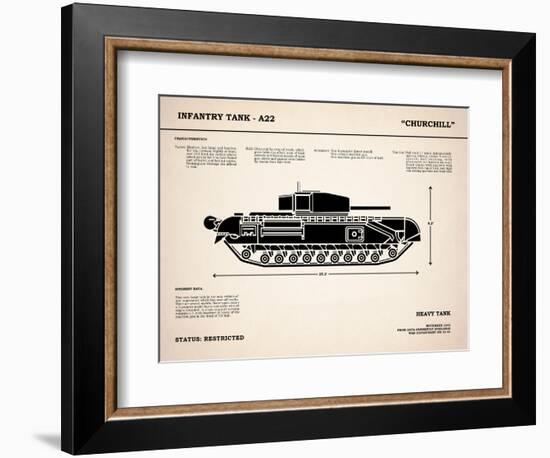 Churchill A22 Tank-Mark Rogan-Framed Premium Giclee Print