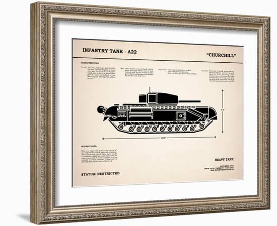 Churchill A22 Tank-Mark Rogan-Framed Art Print