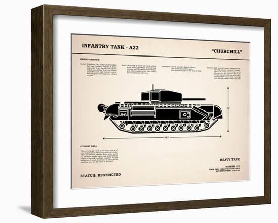 Churchill A22 Tank-Mark Rogan-Framed Art Print