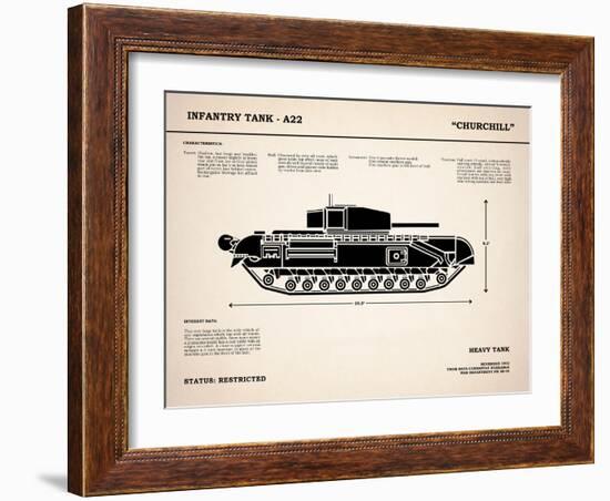 Churchill A22 Tank-Mark Rogan-Framed Art Print