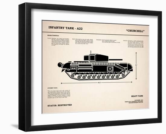 Churchill A22 Tank-Mark Rogan-Framed Art Print