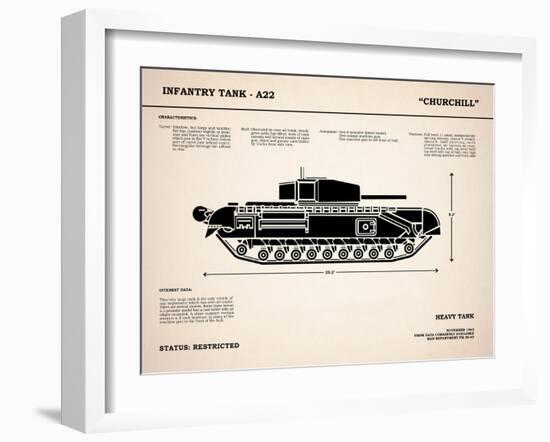 Churchill A22 Tank-Mark Rogan-Framed Art Print