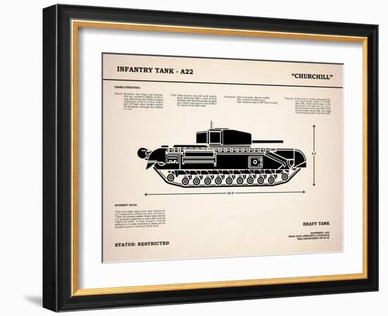 Churchill A22 Tank-Mark Rogan-Framed Art Print