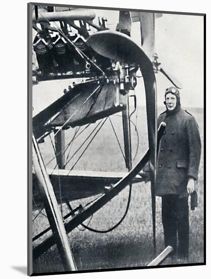 'Churchill became interested in airplanes and foresaw the greatest possibilities', 1914, (1945)-Unknown-Mounted Photographic Print