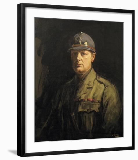 Churchill in His Uniform as Colonel of the 6th Battalion, the Royal Scots Fusiliers-Sir John Lavery-Framed Premium Giclee Print