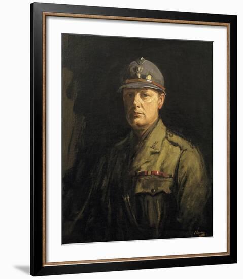 Churchill in His Uniform as Colonel of the 6th Battalion, the Royal Scots Fusiliers-Sir John Lavery-Framed Premium Giclee Print