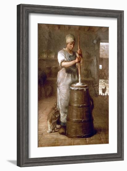 Churning Butter, 1866-1868-Jean-François Millet-Framed Giclee Print