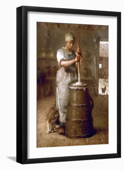 Churning Butter, 1866-1868-Jean-François Millet-Framed Giclee Print