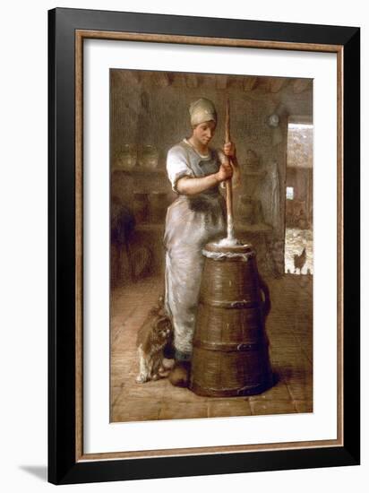 Churning Butter, 1866-1868-Jean-François Millet-Framed Giclee Print