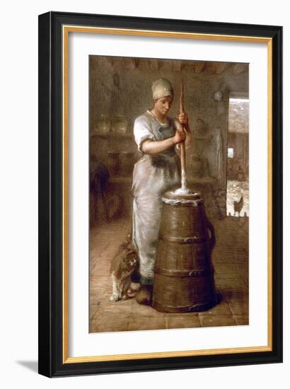 Churning Butter, 1866-1868-Jean-François Millet-Framed Giclee Print