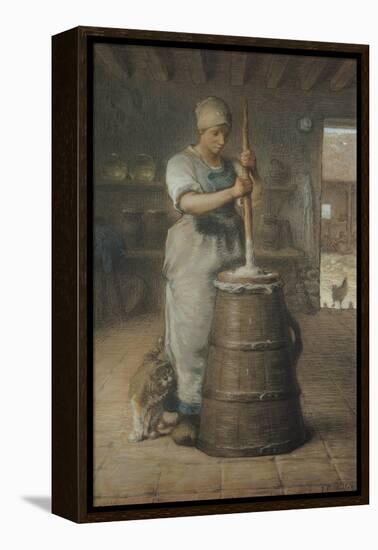 Churning Butter, 1866-68-Jean-François Millet-Framed Premier Image Canvas