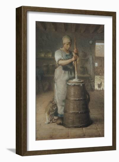 Churning Butter, 1866-68-Jean-François Millet-Framed Giclee Print