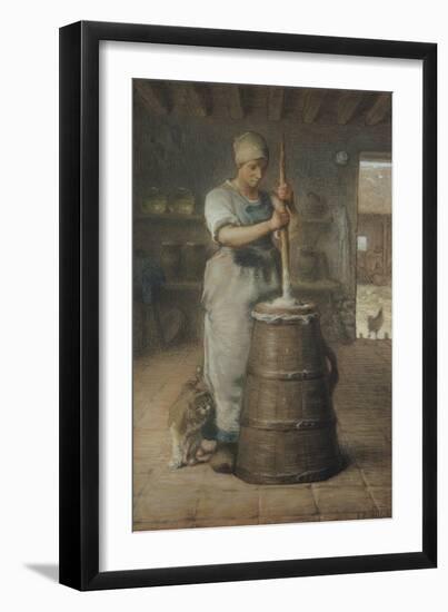 Churning Butter, 1866-68-Jean-François Millet-Framed Giclee Print