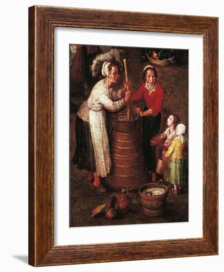 Churning Butter-Jan Brueghel the Elder-Framed Giclee Print