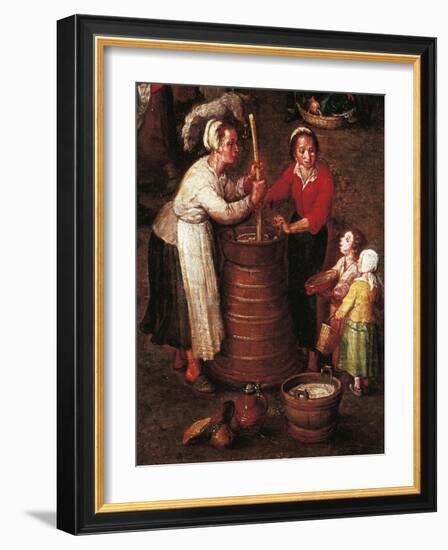 Churning Butter-Jan Brueghel the Elder-Framed Giclee Print