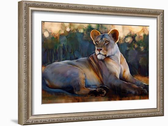 Chyulu Dawn, 2021, (oil on canvas)-Mark Adlington-Framed Giclee Print