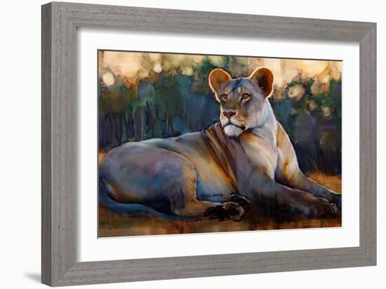 Chyulu Dawn, 2021, (oil on canvas)-Mark Adlington-Framed Giclee Print