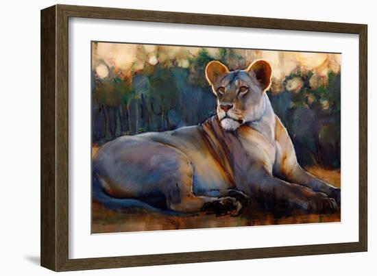 Chyulu Dawn, 2021, (oil on canvas)-Mark Adlington-Framed Giclee Print